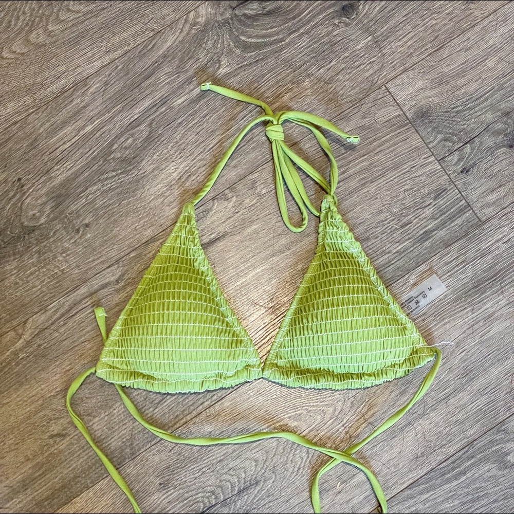 SHEIN smocked bikini top